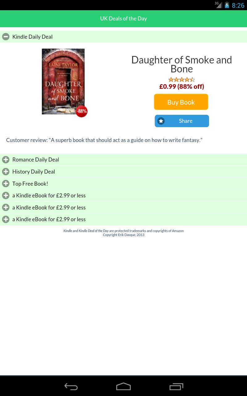 UK Kindle Daily Deal