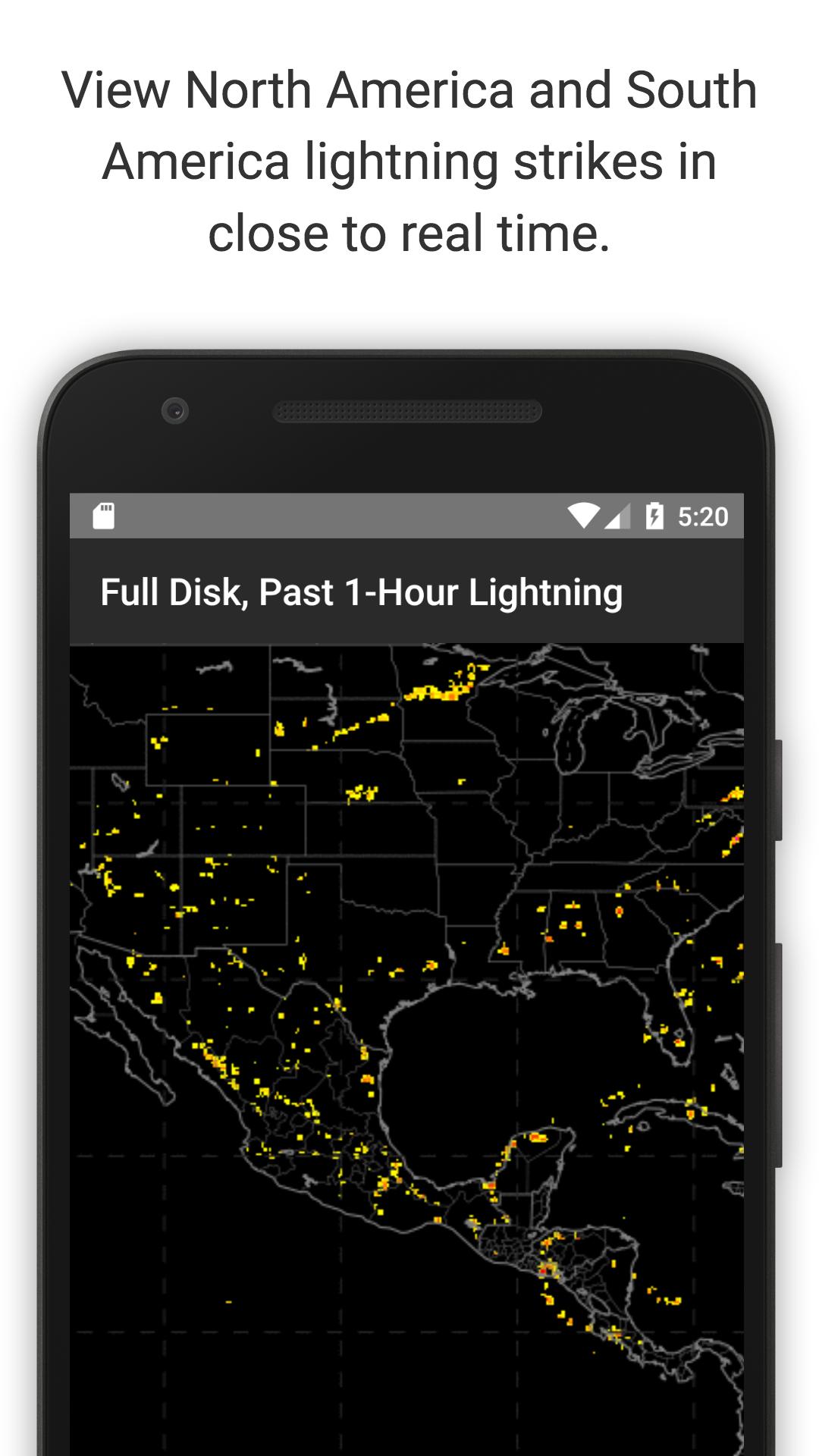 Lightning Map - GOES-16 Near Real-Time Lightning