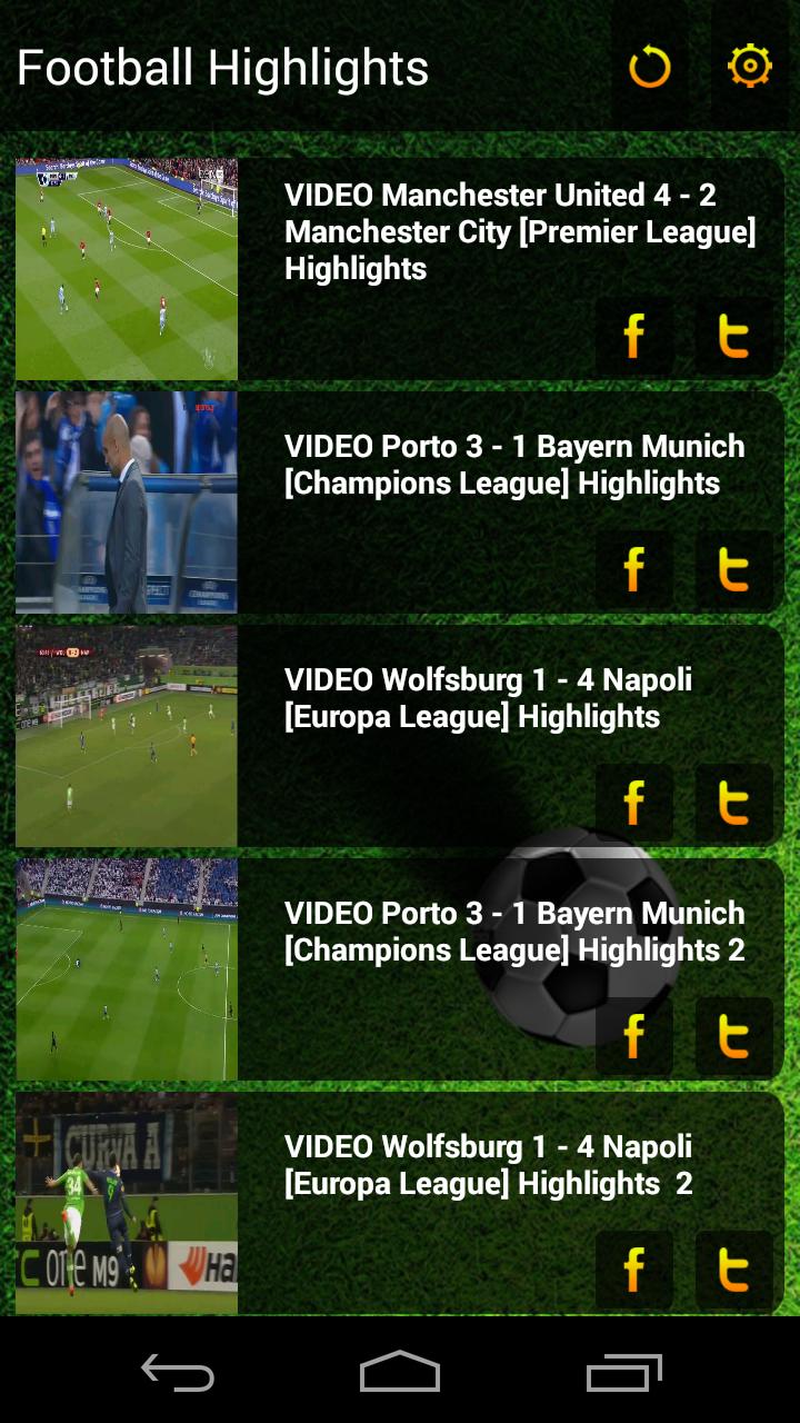Football Live Video Highlights