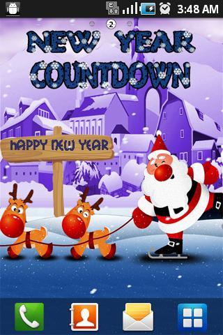 New Year Santa Live Wallpaper