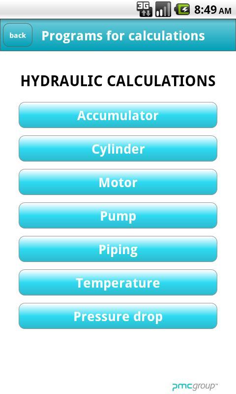 Hydraulic calculations