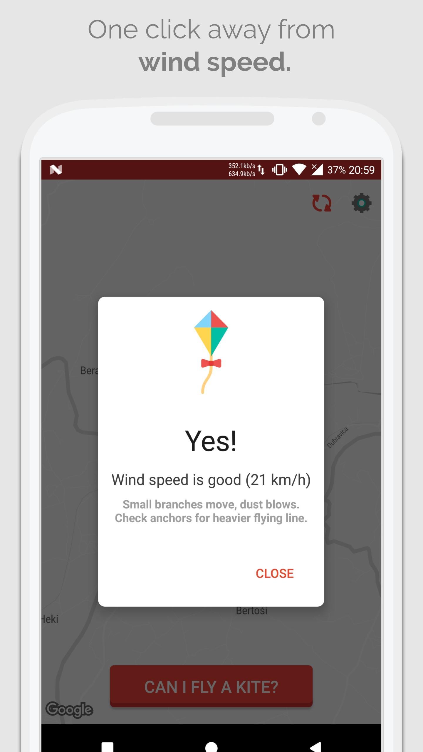 Kite Windspeed Finder