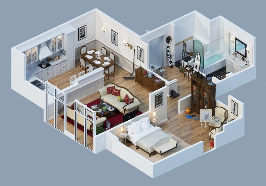 300 3d Home designs layouts