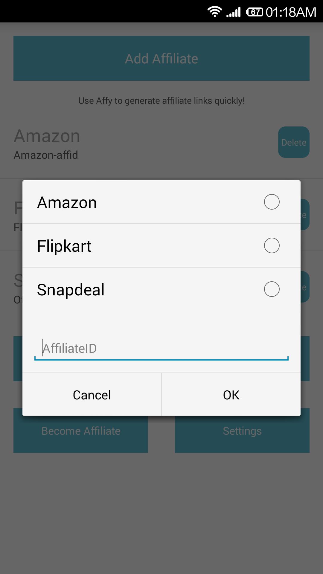Affiliate Link Generator :Affy