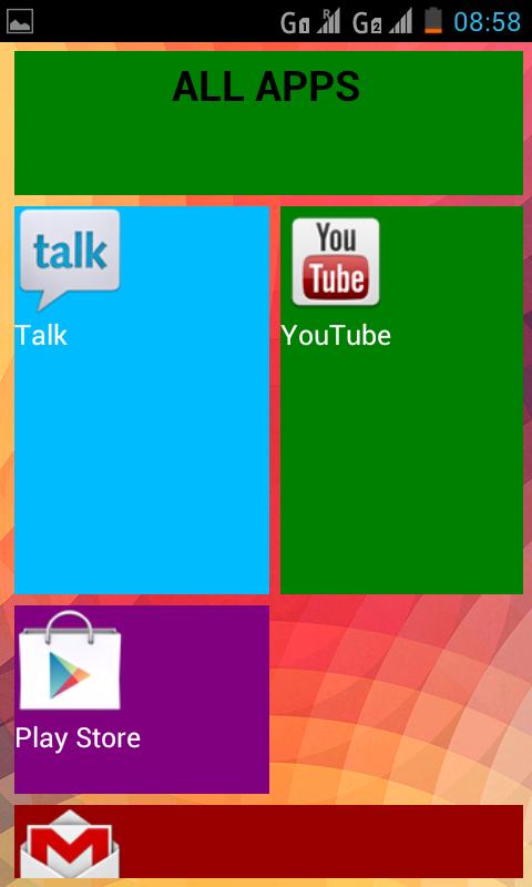 TILES LAUNCHER VS