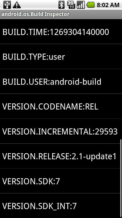 Inspector for android.os.Build
