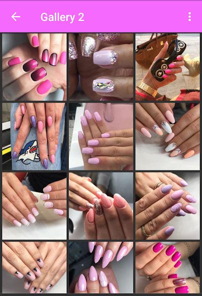 Pink Nail art