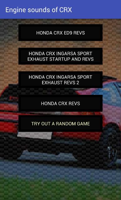 Engine sounds of CRX