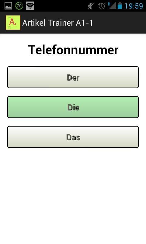 German Article Trainer
