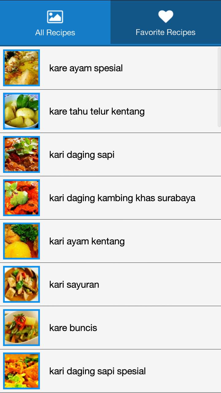 Resep Kari Pilihan