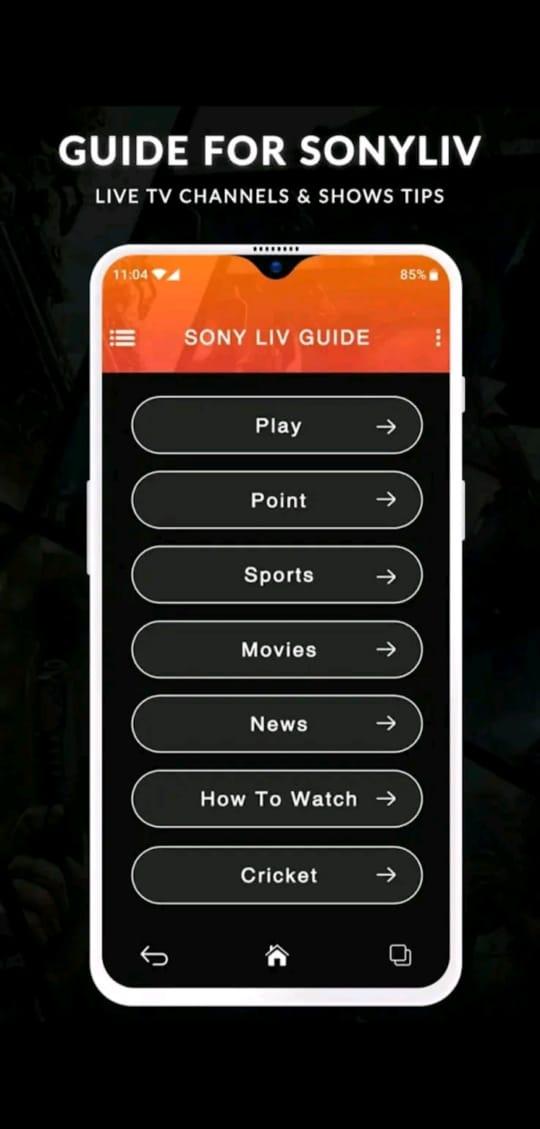 Guide for SonnyLiv- live TV and movies