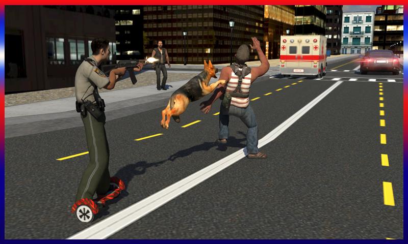Hoverboard Cop Dog Crime Chase