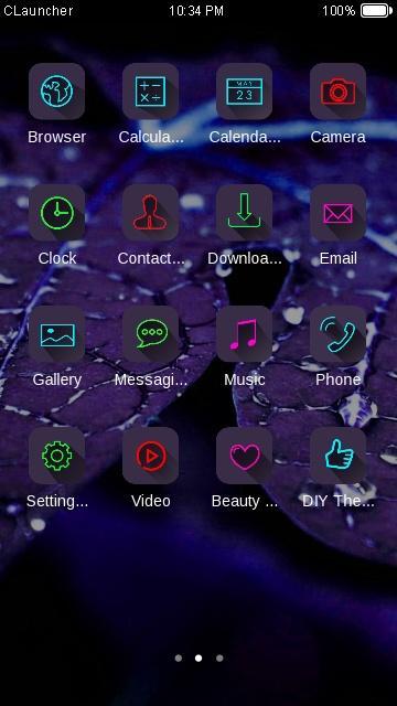 Blue Leaf Water Drop Theme HD