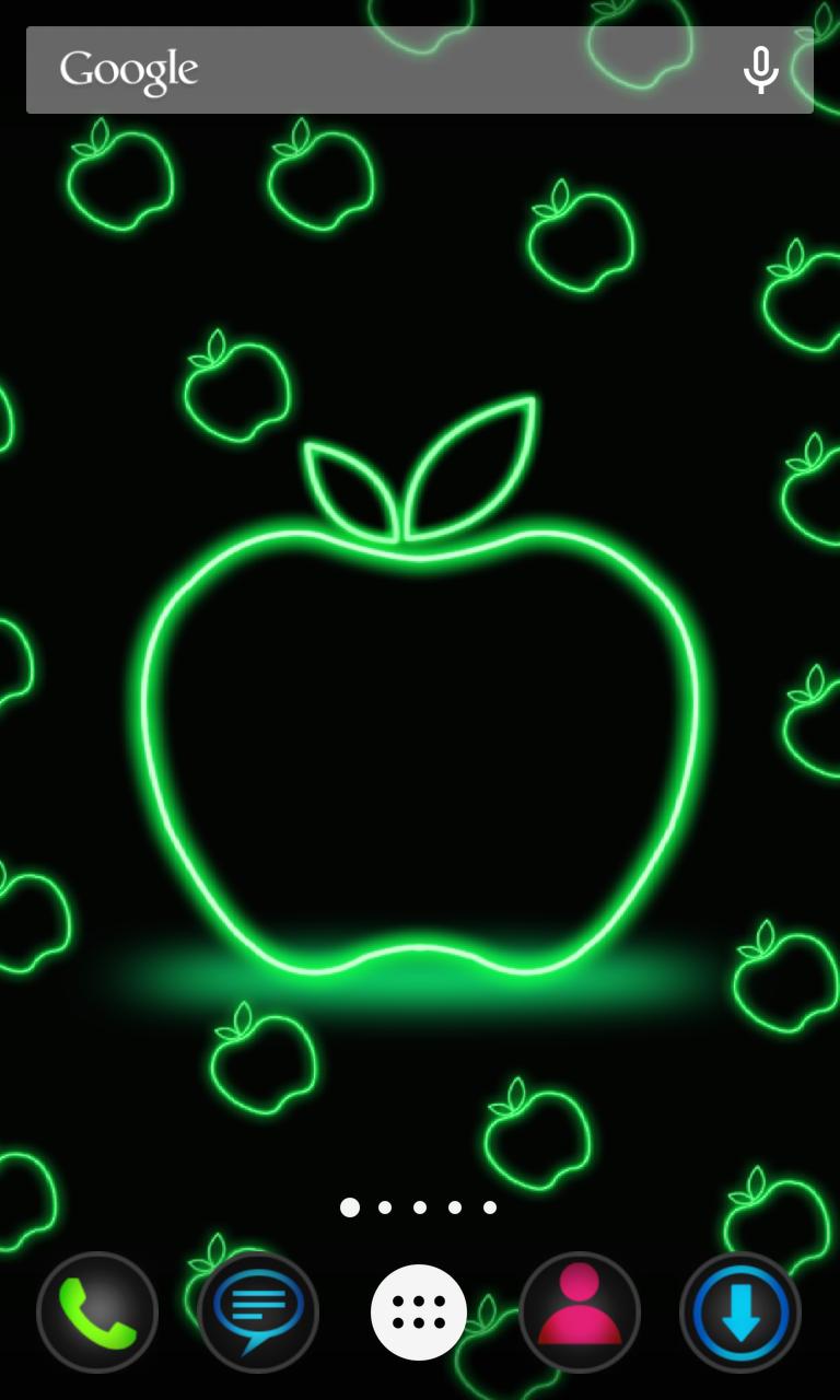 Apple Neon Wallpaper - FREE