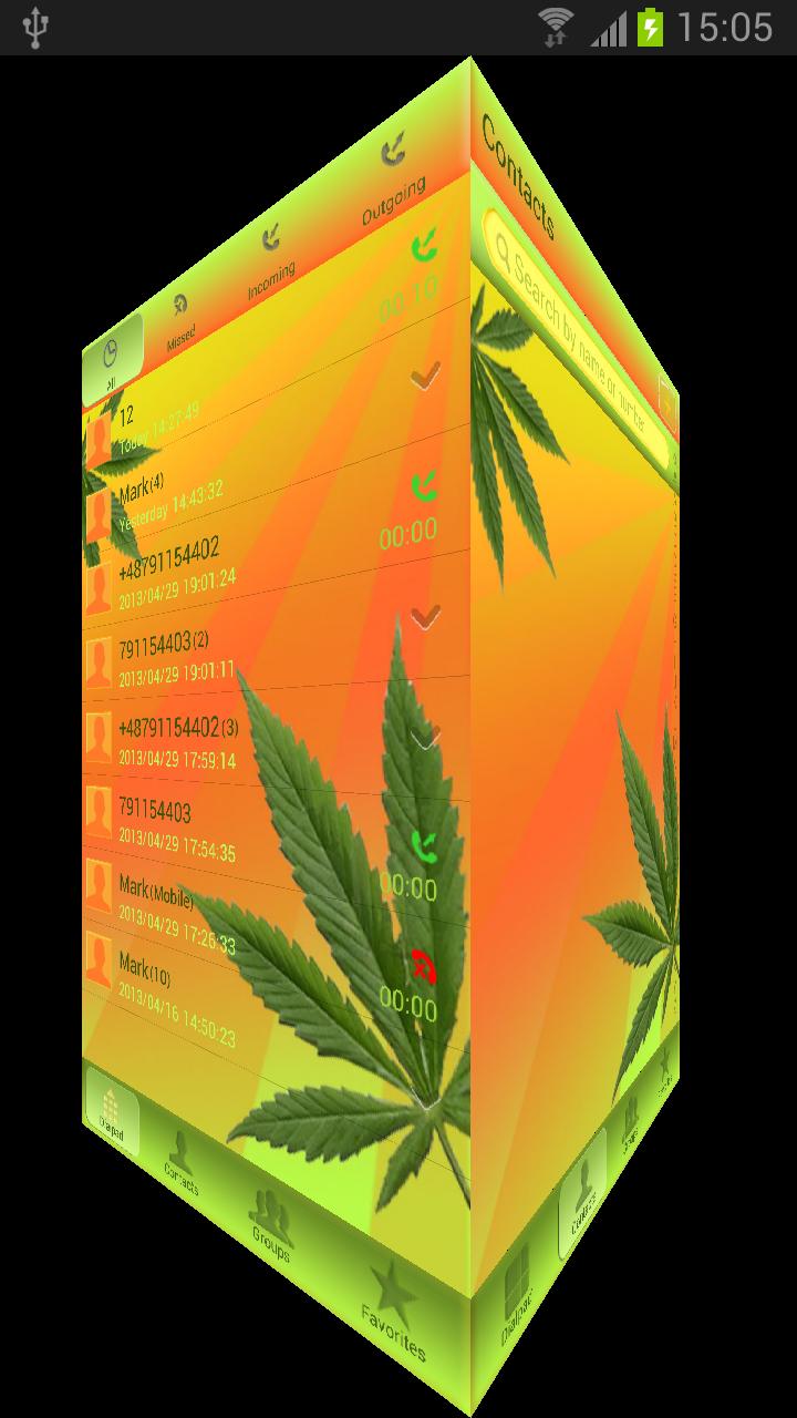 Weed Ganja - GO Contacts Theme