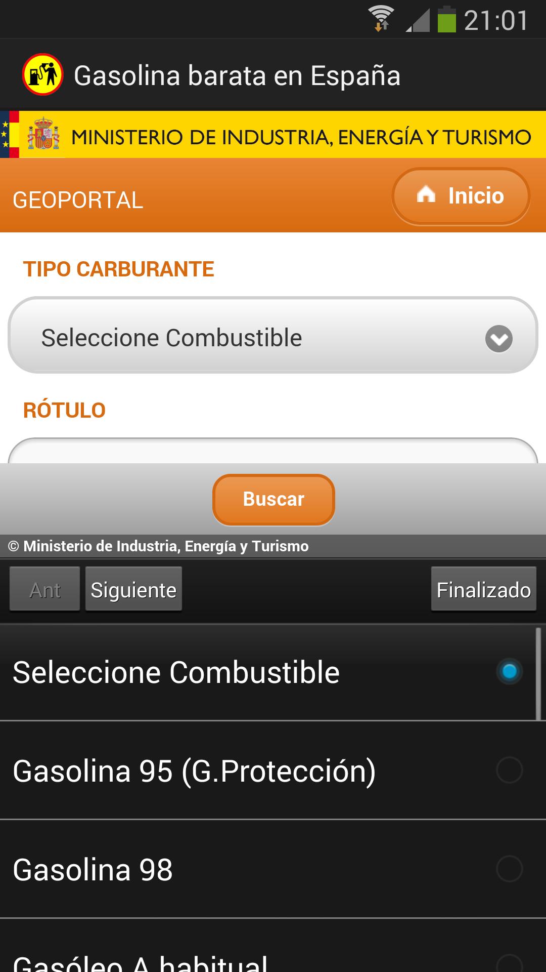 Low cost gasoline in Spain