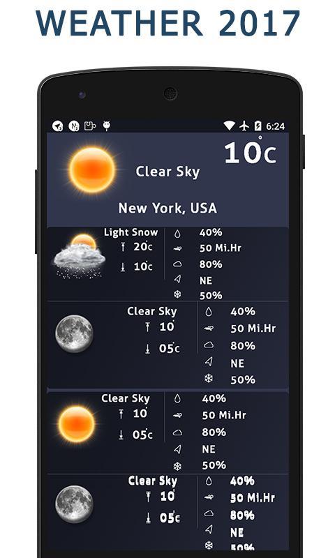 Weather Forecast Widget 2018