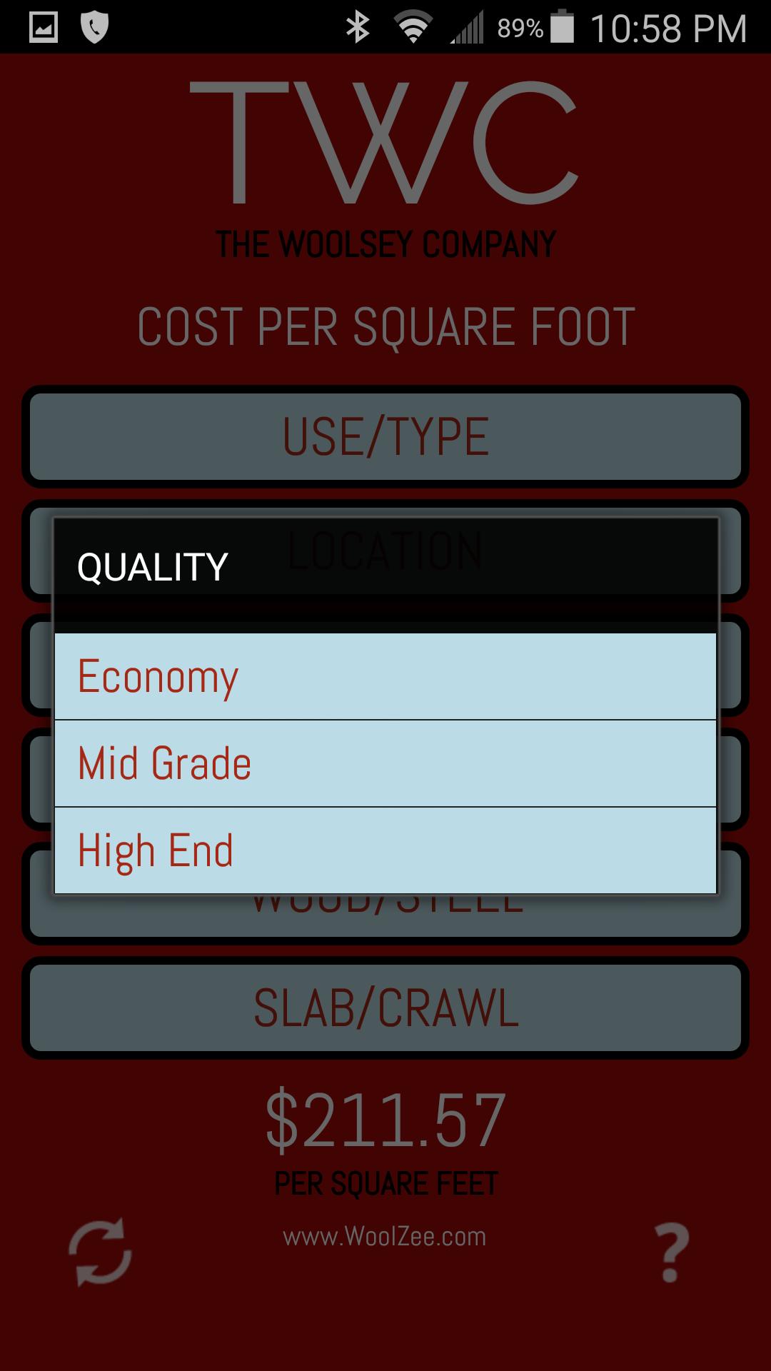 Cost Per Square Foot