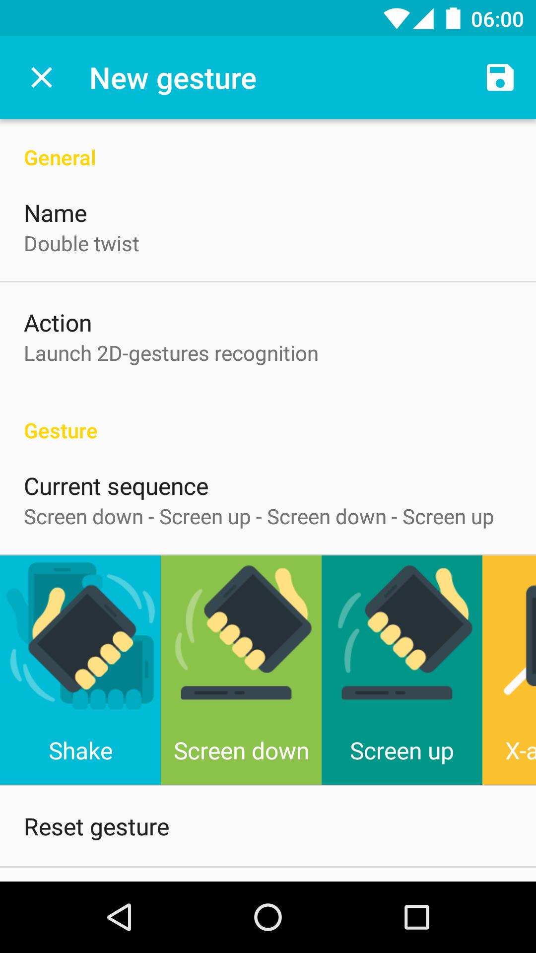 Shaker [BETA] - Gestures