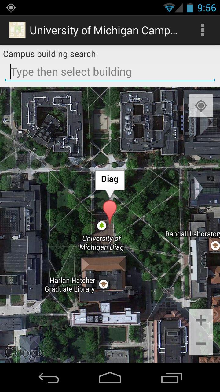 Campus Map for UMich
