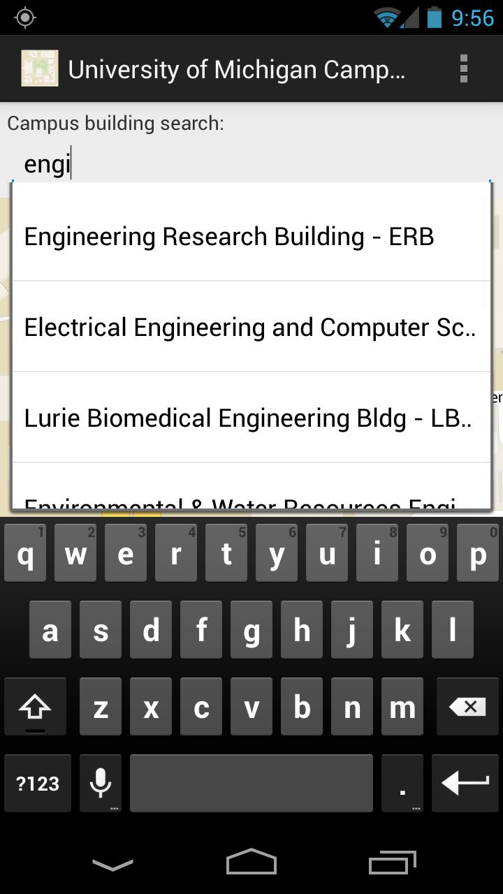 Campus Map for UMich