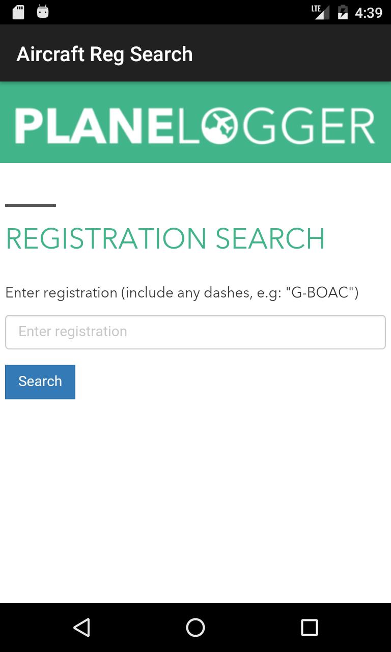 Aircraft Registration Search
