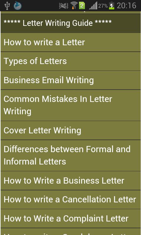 Letter Writing Guide
