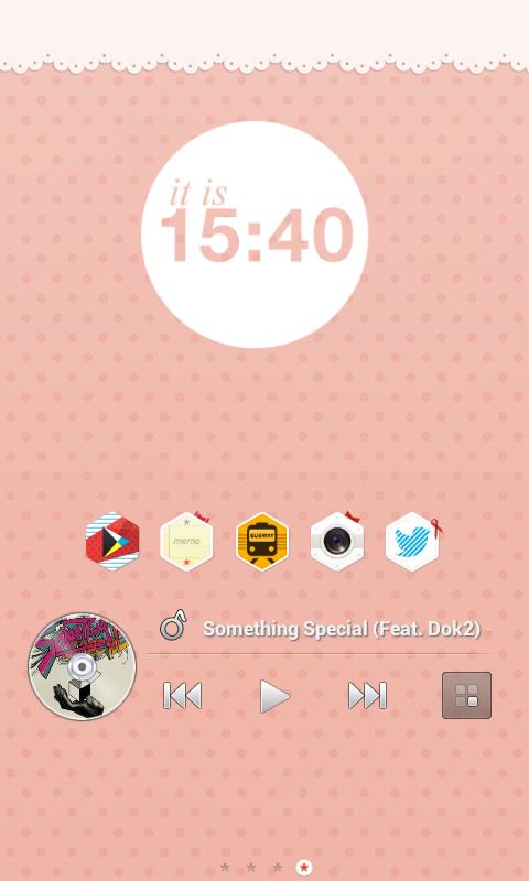 Pink Skin LINE Launcher Theme