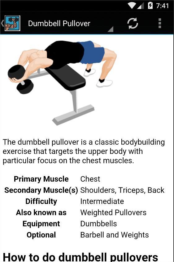 Weight training exercises