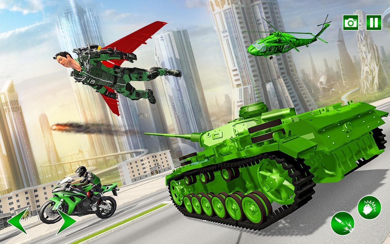 Flying Jetpack Army Hero: Gangster Crime Simulator