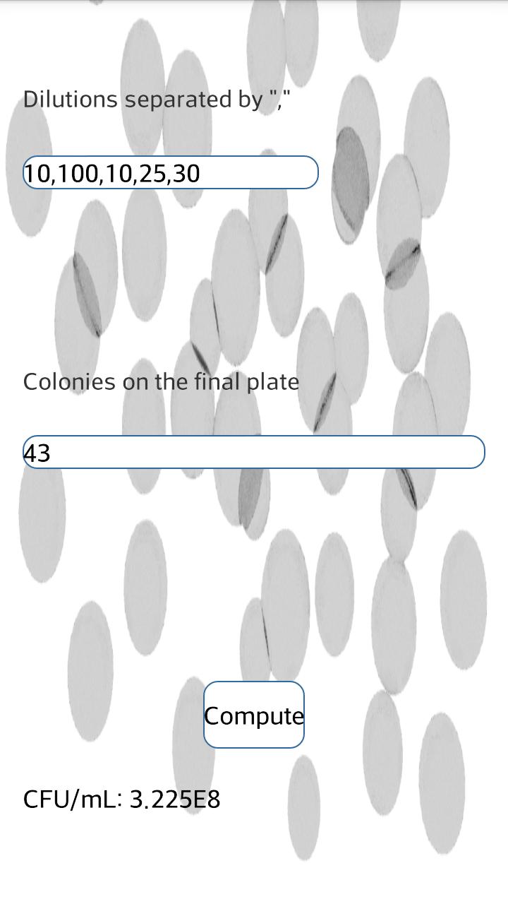 CFU colony calculator