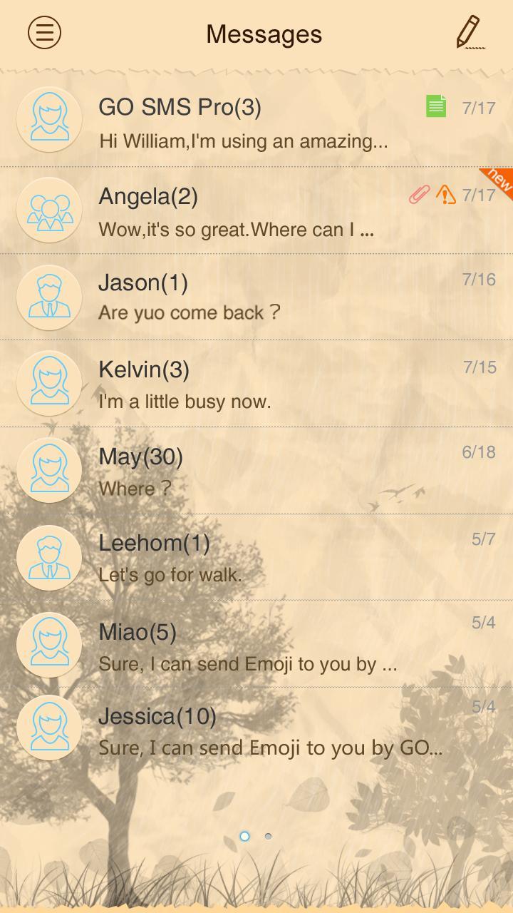 GO SMS PRO STICKY NOTES THEME