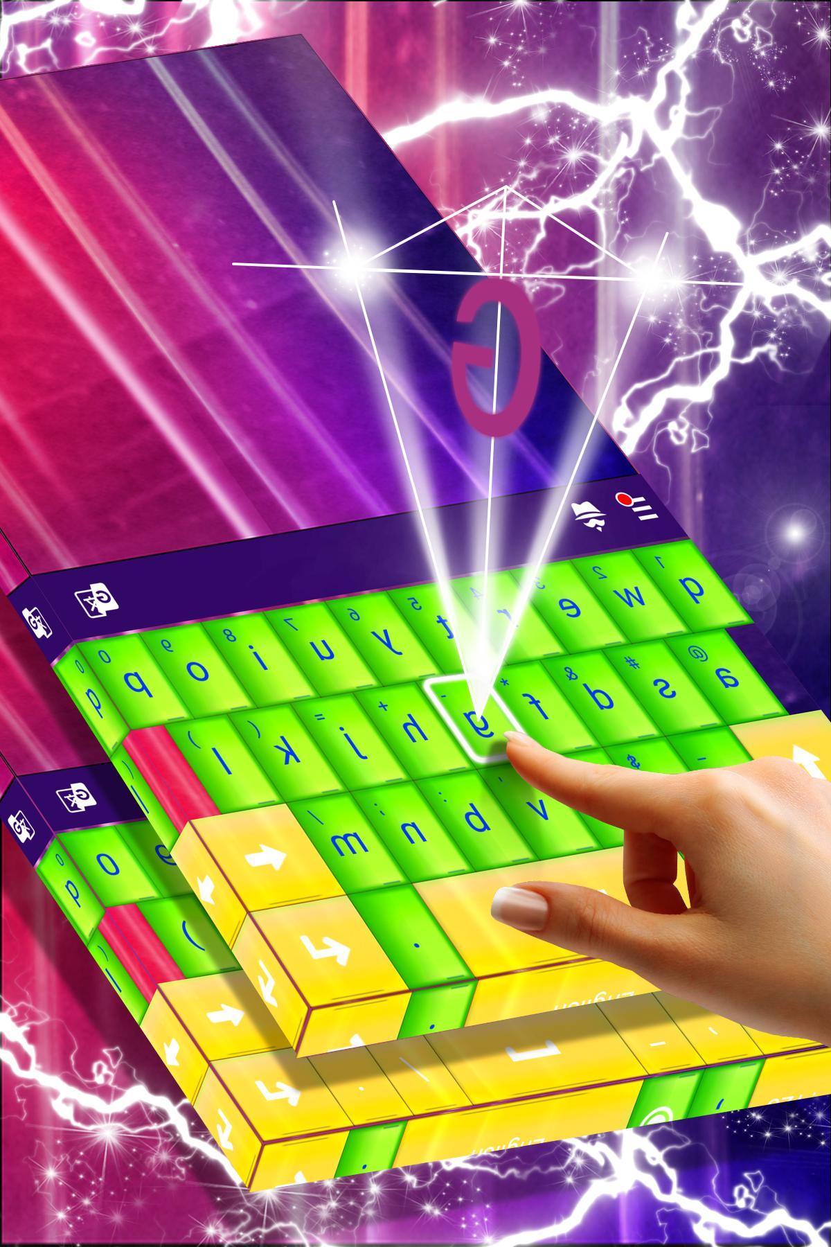 Neon Waves Keyboard Theme