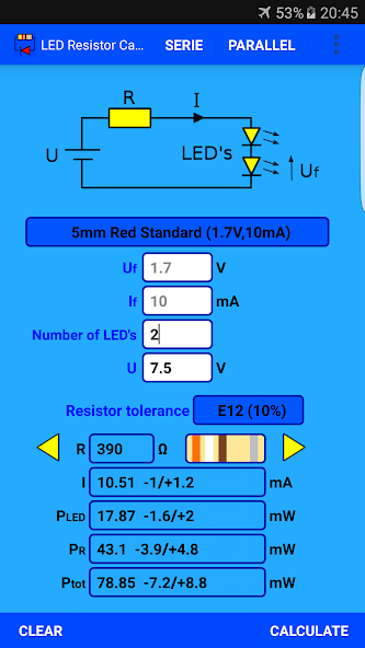 LED Resistor Calculator