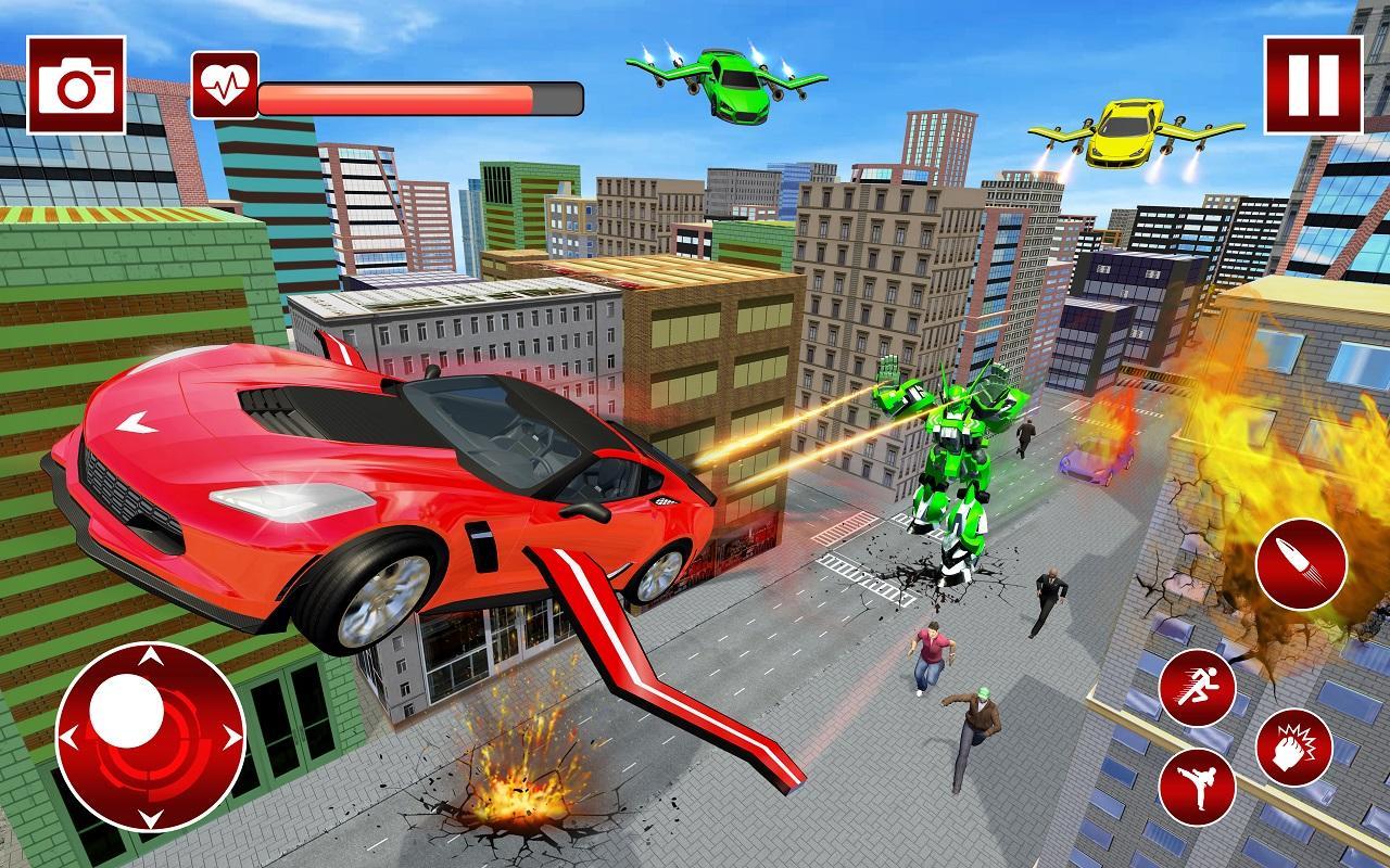 Real Flying Car Transformation Robot Simulator