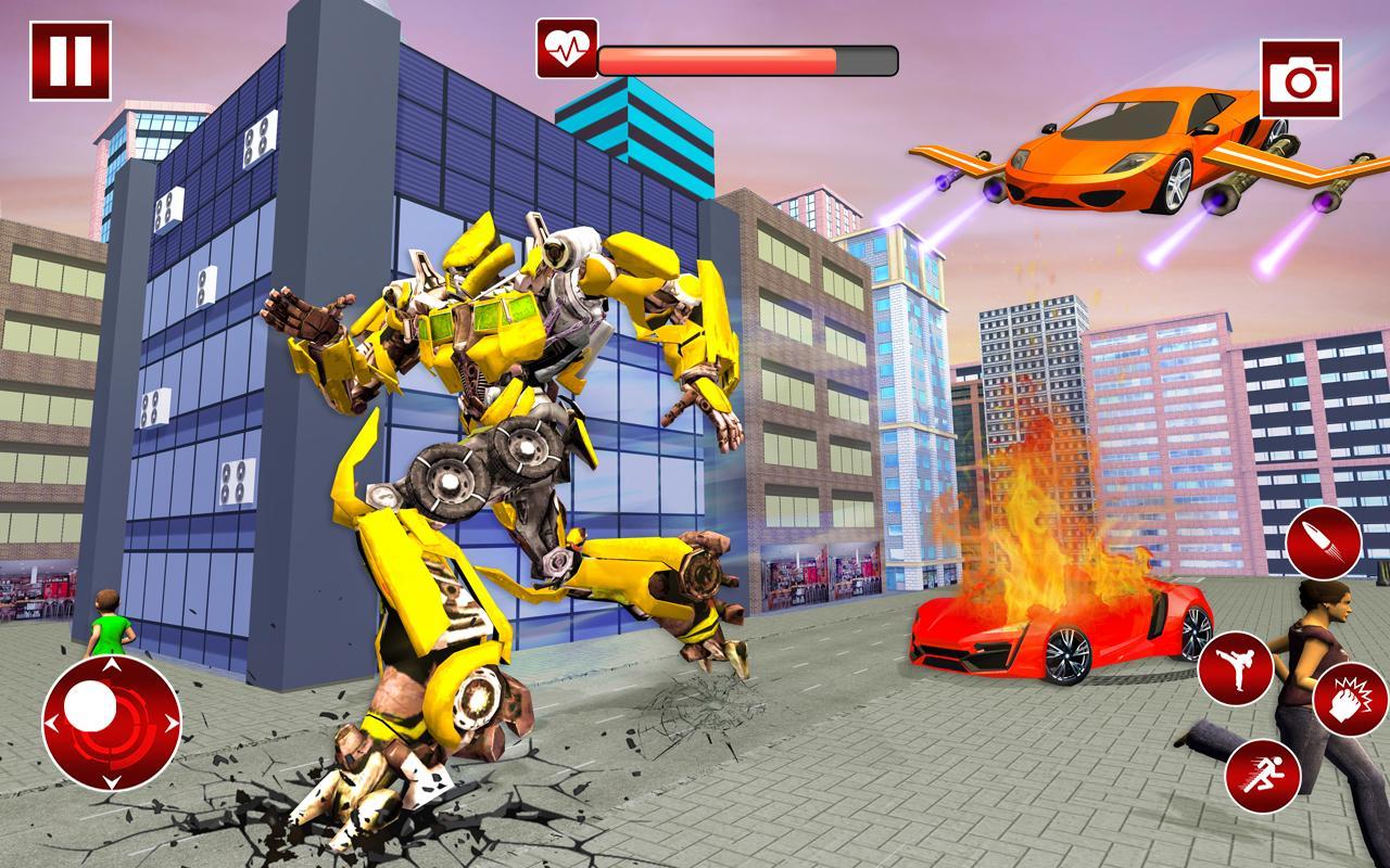 Real Flying Car Transformation Robot Simulator