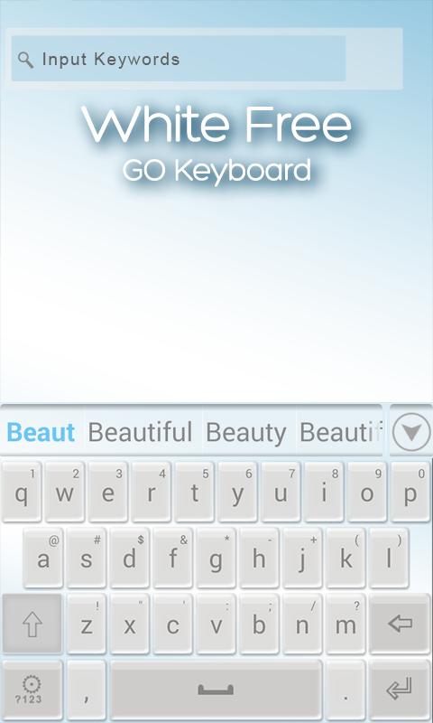 GOKeyboard Crystal White Theme