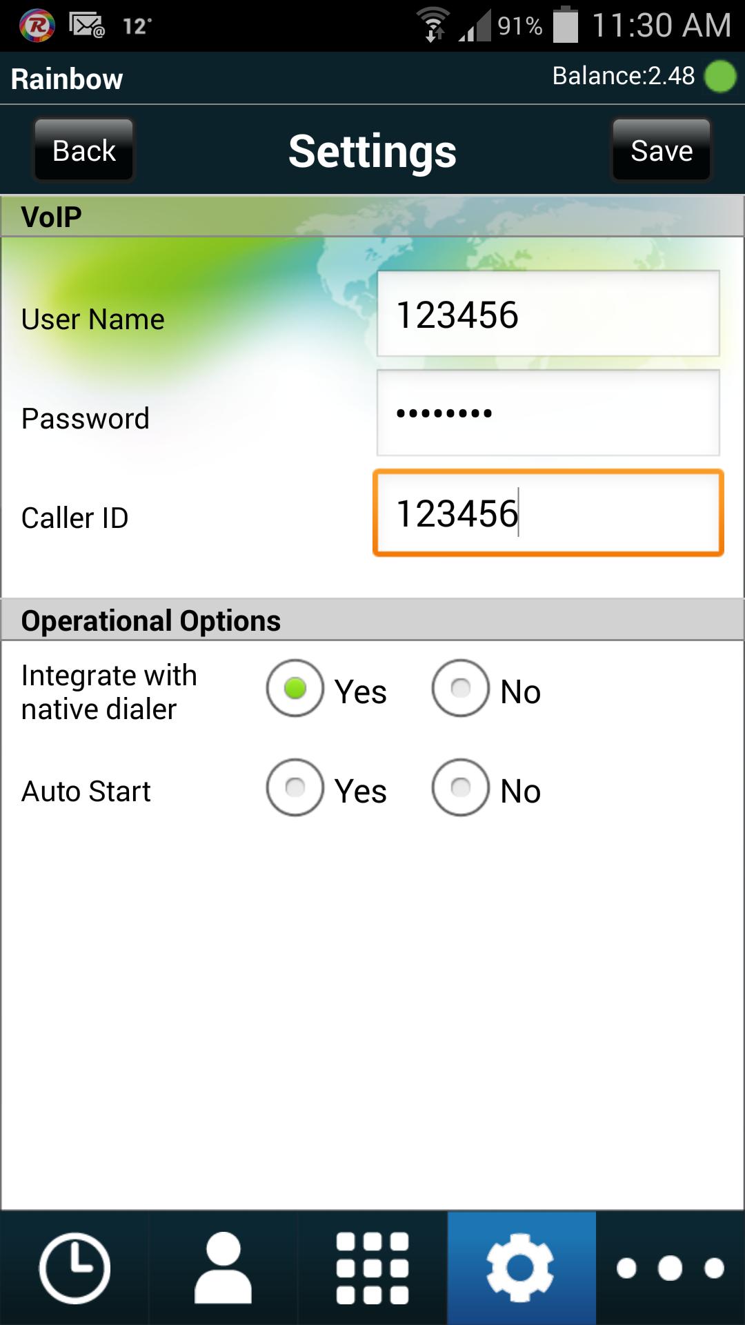 Rainbow IVR Mobile Dialer
