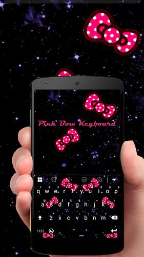 Pink Bow Glitter Keyboard