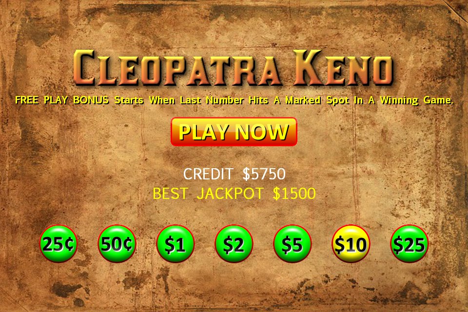 Cleopatra Keno - Big Bets