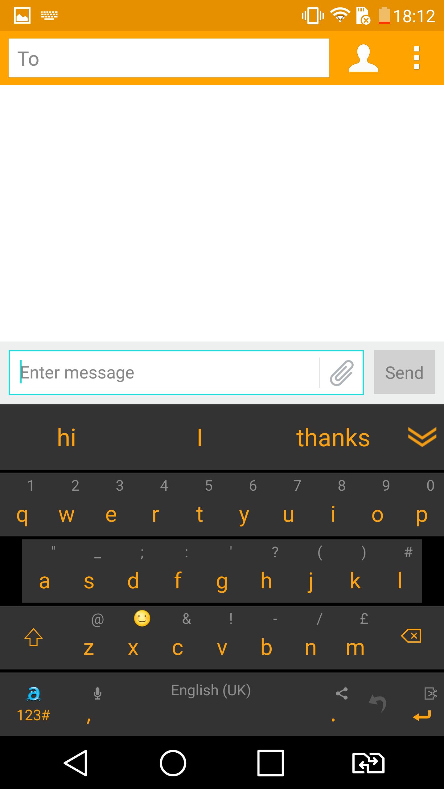 Slate and Amber Keyboard Theme