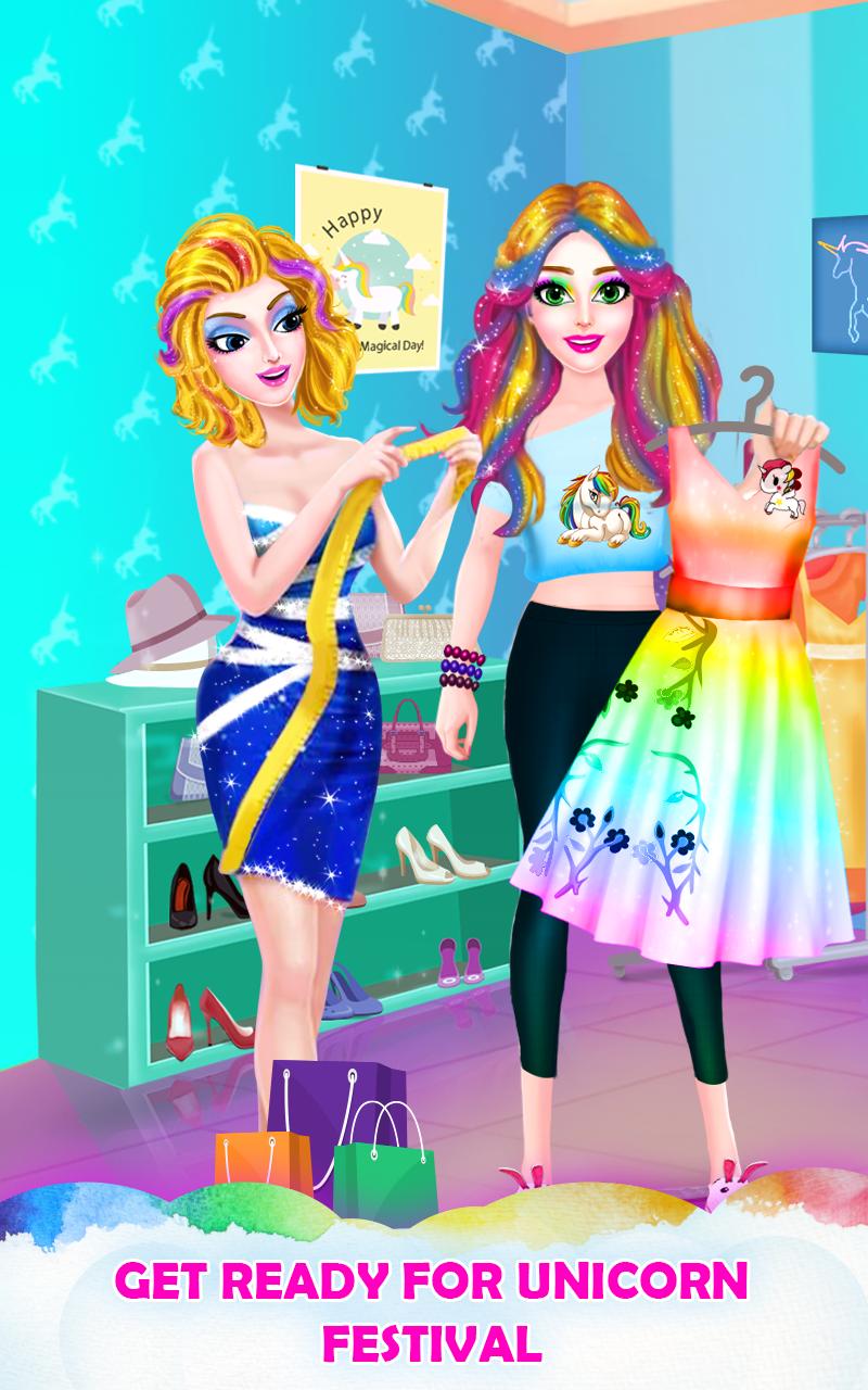 Unicorn Rainbow Makeover - Dress up & Makeup Game