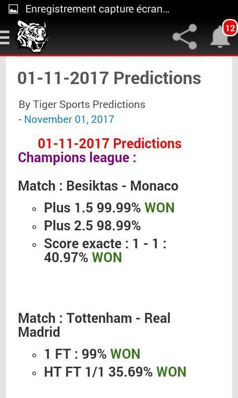 Tiger Sports Prediction