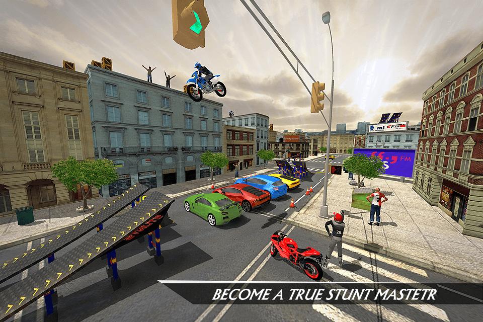 Rooftop Bike Rider Stunt Game