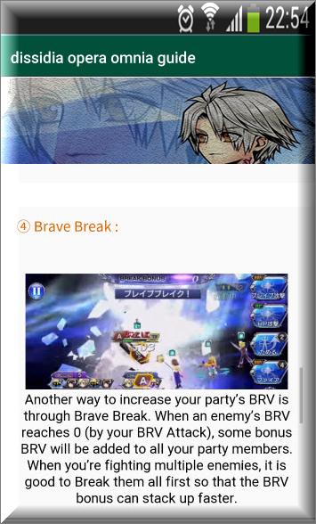 "Dissidia FF Opera Omnia english guide"