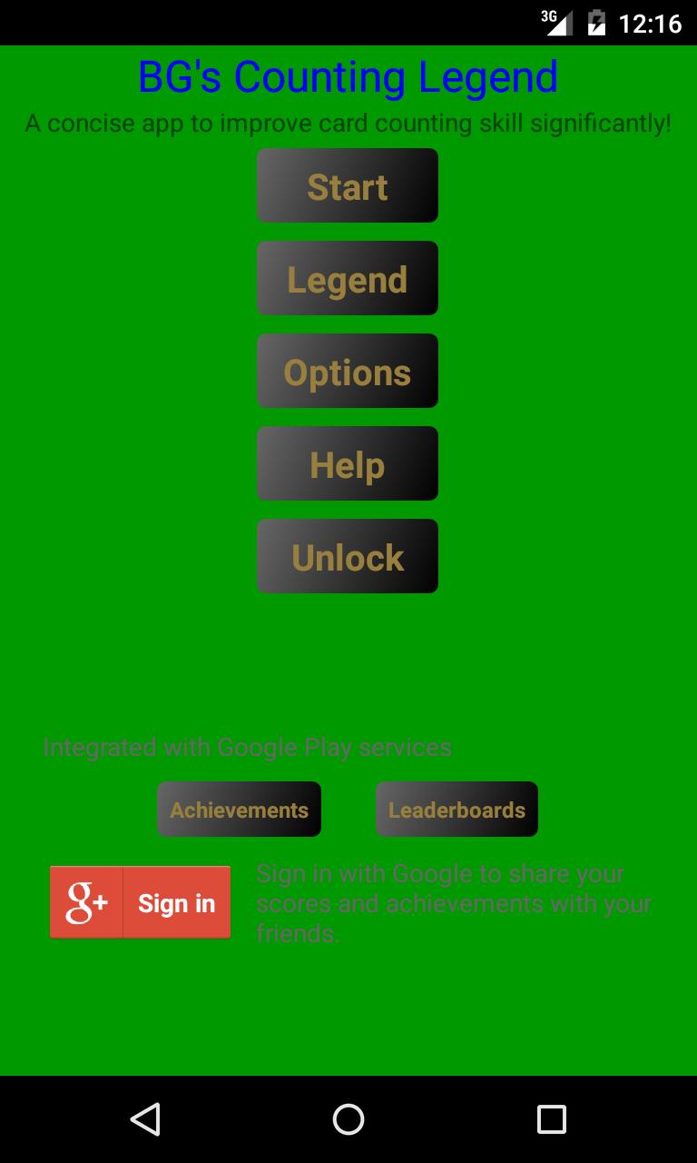 BG's Counting Legend