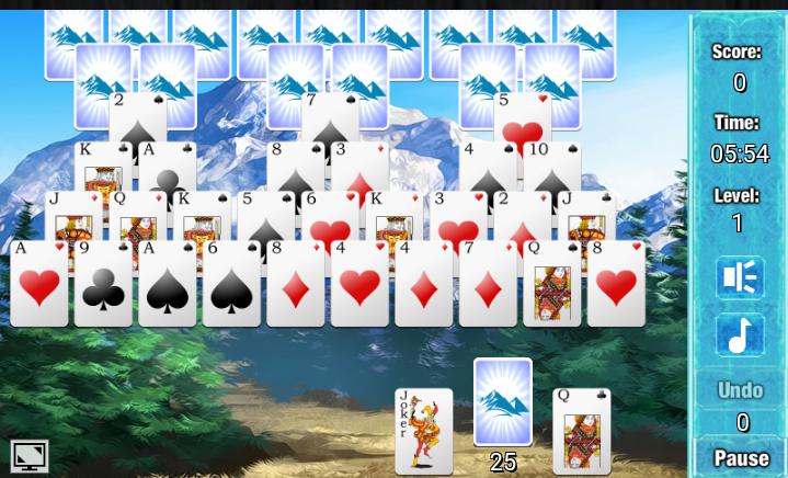 Snowy Peaks Solitaire Game
