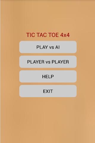 Strategic Tic Tac Toe 4x4