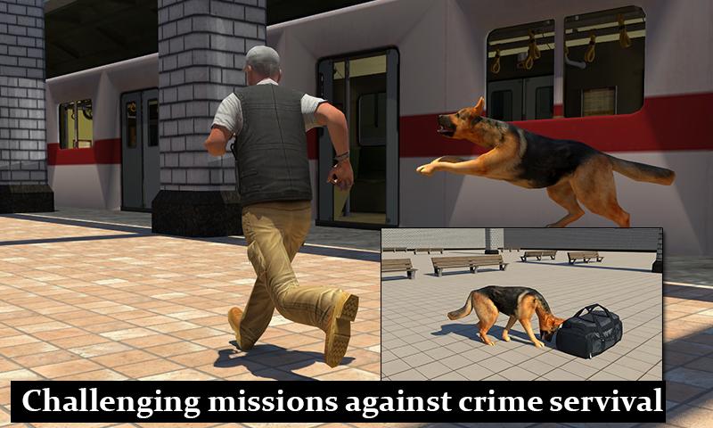 Police Dog Crime chase : City Subway Station
