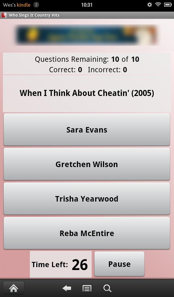 Who Sings It? Country Hits